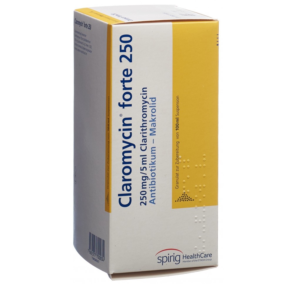 CLAROMYCINE forte gran 250 mg/5ml p susp fl 100 ml