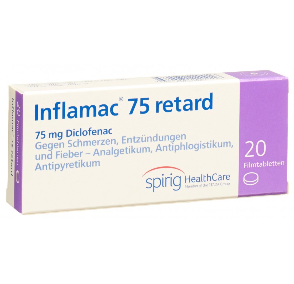 INFLAMAC retard cpr pell ret 75 mg 20 pce