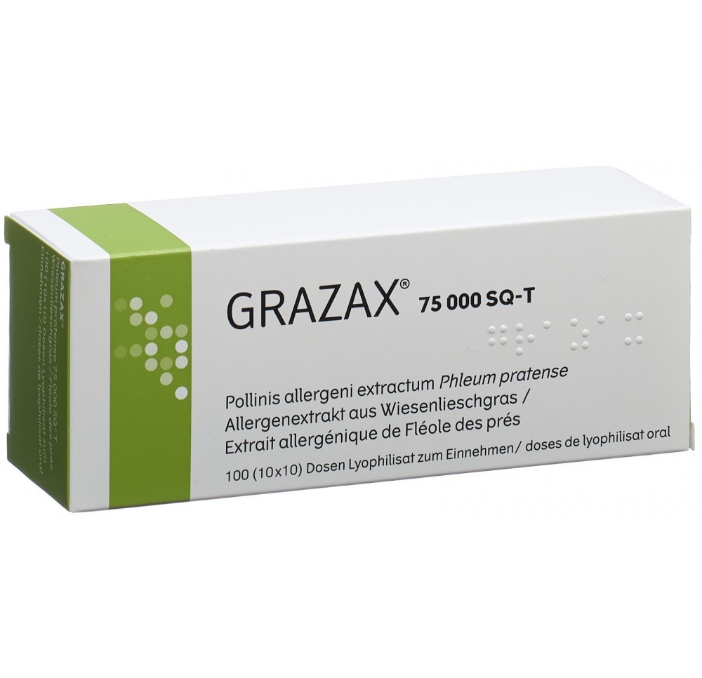 GRAZAX Lyophilisat oral 75000 SQ-T 100 x 1 dos