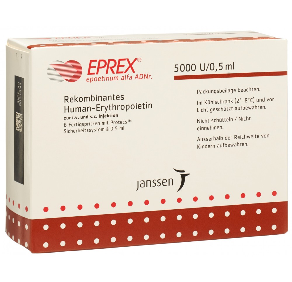 EPREX 5000 UI/0.5ml (Protecs) 6 ser pré 0.5 ml