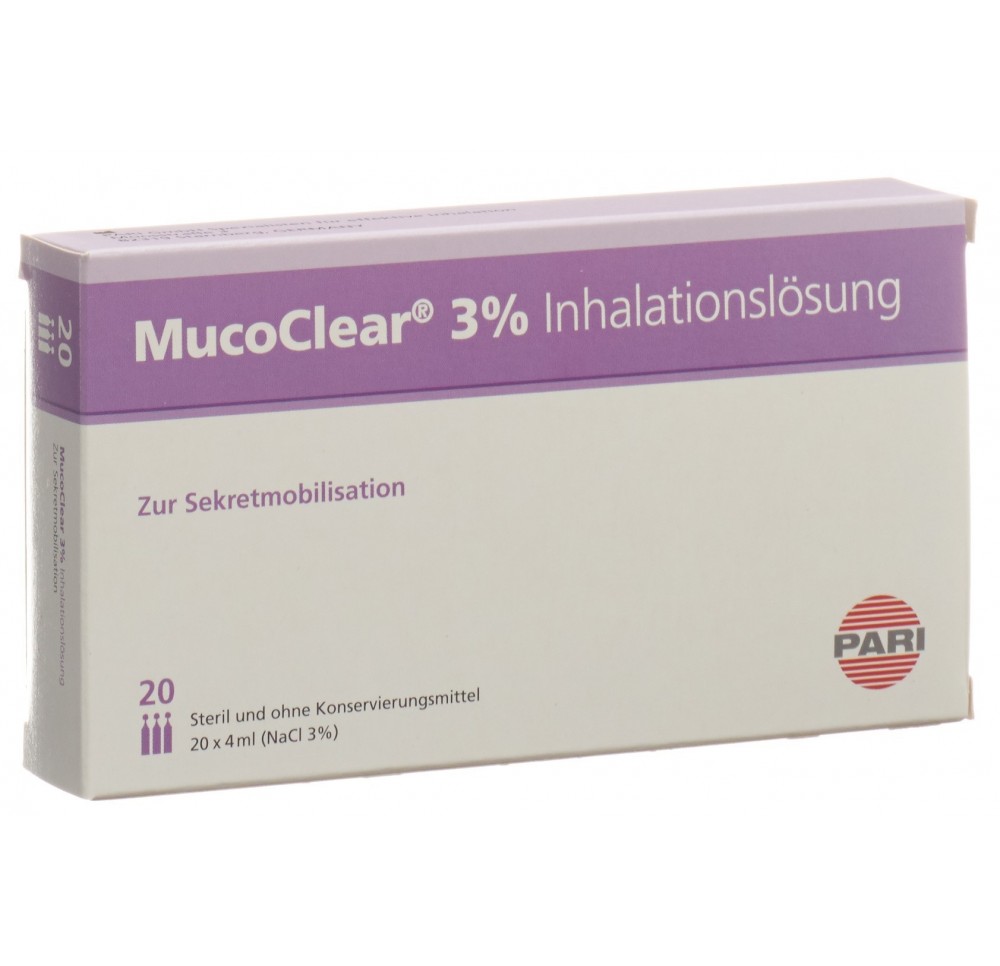 PARI MucoClear 3 % NaCl solut inhalat 20 amp 4 ml