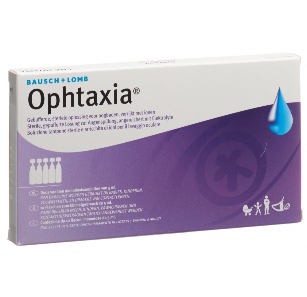 OPHTAXIA sol lavage oculaire stéril 10 unidos 5 ml