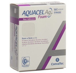 AQUACEL Ag Foam non-adhésif 5x5cm 10 pce