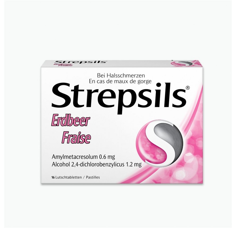 STREPSILS cpr sucer fraise 16 pce