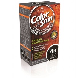 COLOR & SOIN coloration 4B châtain brownie 135 ml