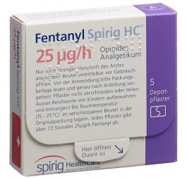 FENTANYL Spirig HC 25 mcg/h disp trans 5 pce