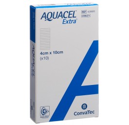 AQUACEL EXTRA Pansement Hydrofiber 4x10cm 10 pce