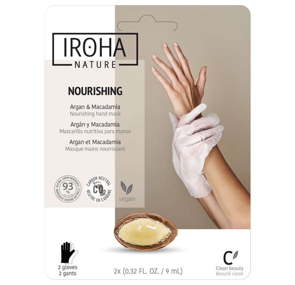 IROHA HANDS&FEET Hand Mask Glov Nour 2 x 9 ml IROHA HANDS&FEET Hand Mask Glov Nour 2 x 9 ml