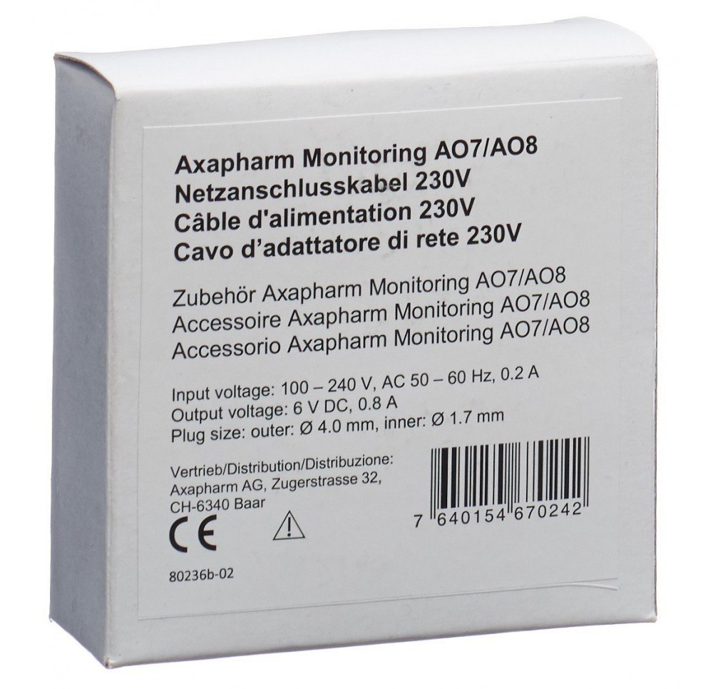 AXAPHARM AO7/AO8 câble d'alimentation 230V