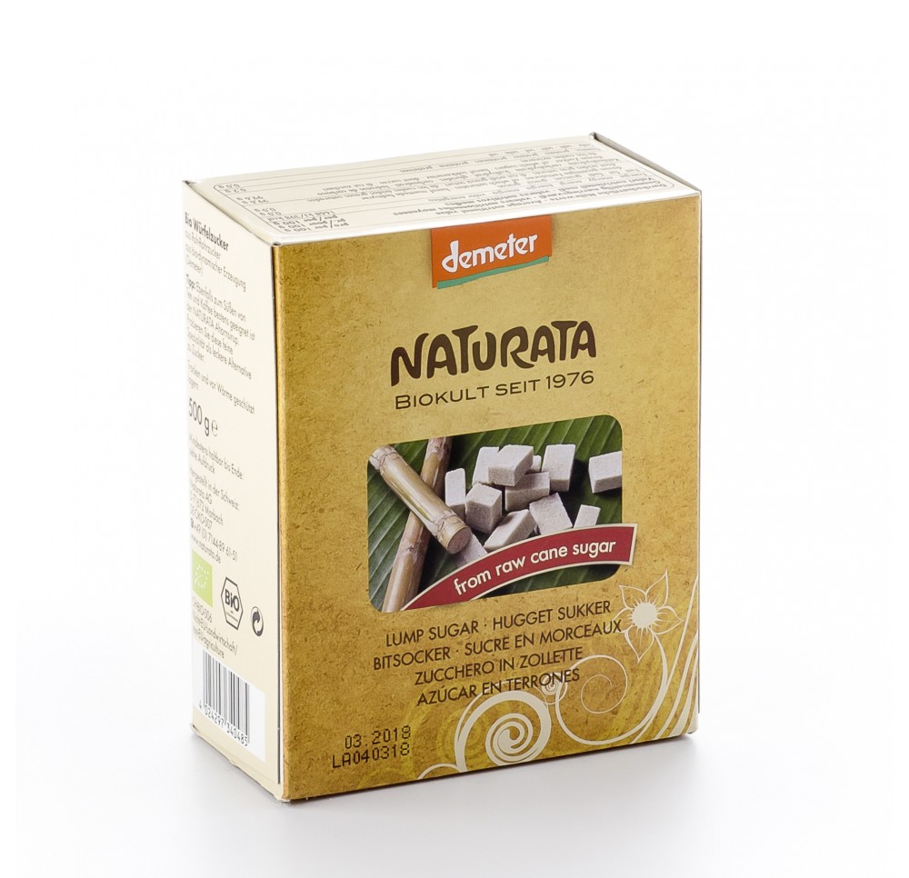 NATURATA sucre de canne brut en morceaux 500 g