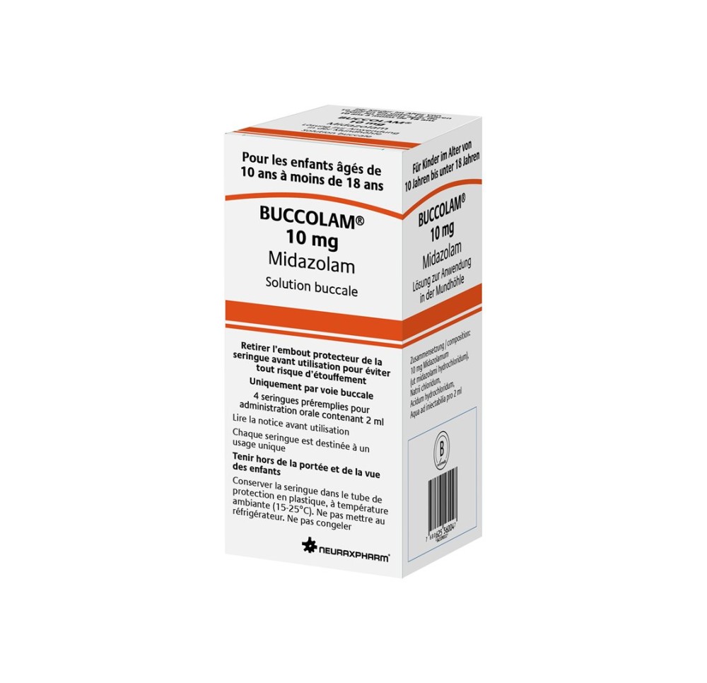BUCCOLAM sol 10 mg/2ml ser pré 4 pce BUCCOLAM sol 10 mg/2ml ser pré 4 pce