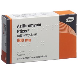 AZITHROMYCIN Pfizer cpr pell 500 mg 3 pce