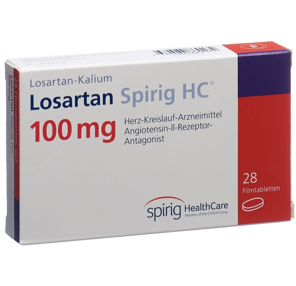 LOSARTAN Spirig HC cpr pell 100 mg 28 pce