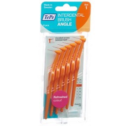 TEPE Angle brosse interdentaire 0.45mm oran 6 pce