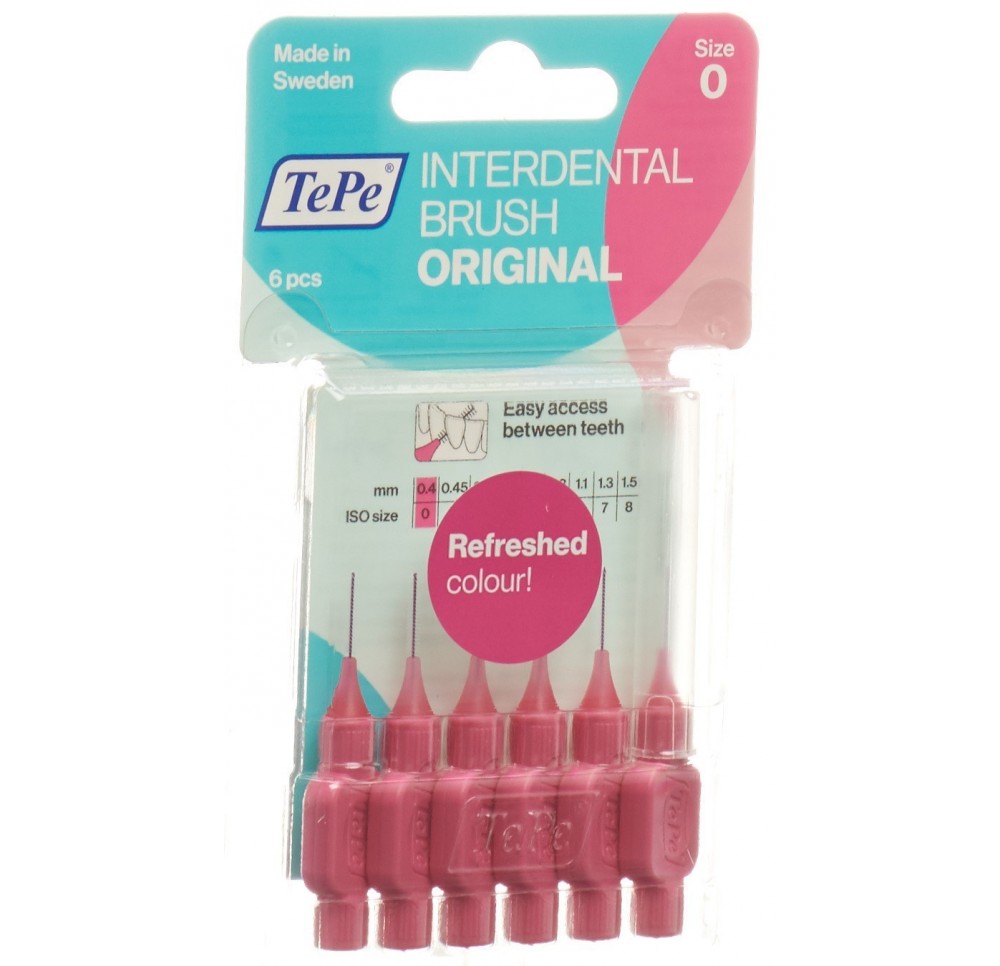 TEPE Interdental Brush 0.4mm pink blist 6 pce