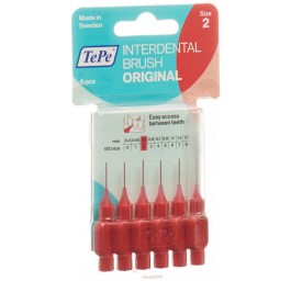 TEPE Interdental Brush 0.5mm rouge blist 6 pce