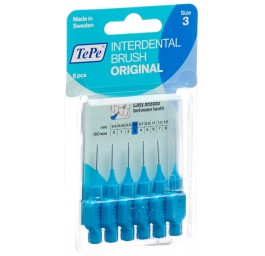 TEPE Interdental Brush 0.6mm bleu blist 6 pce