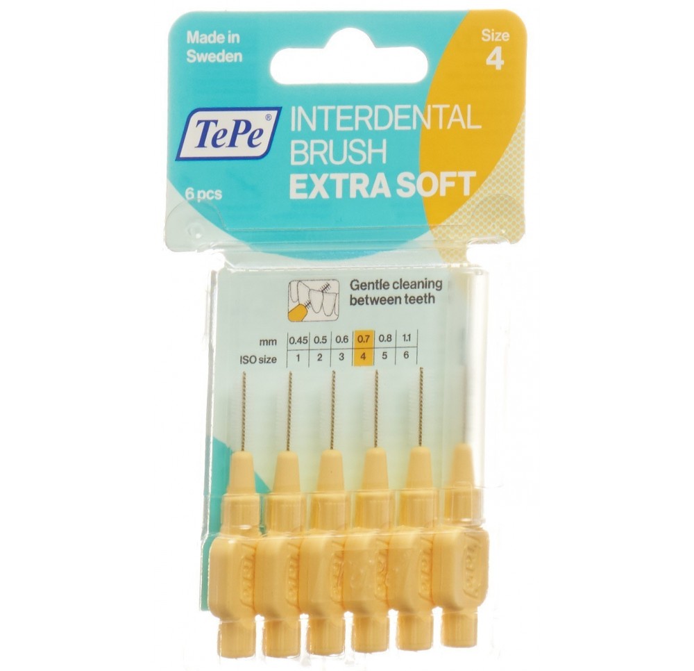 TEPE Interden Brush 0.7mm x-soft jaune blist 6 pce