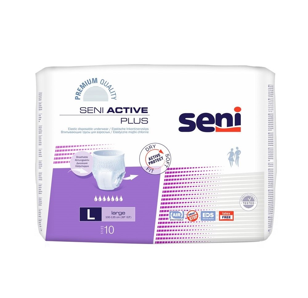 SENI Active Plus Pants L 8 x 10 pce