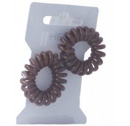 HERBA élastique cheveux 3.8cm petit marron 2 pce