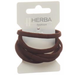 HERBA élastique cheveux 5.6cm marron 6 pce