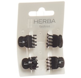 HERBA petite pince 1.6cm noir 4 pce