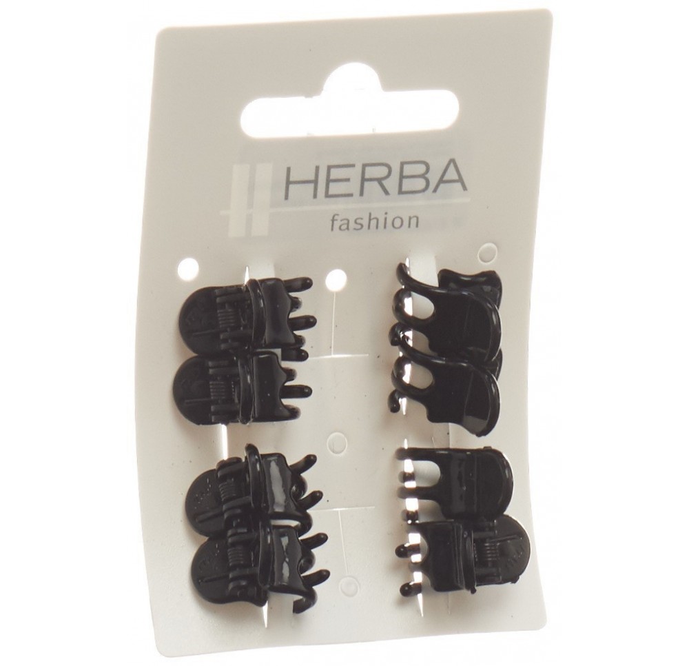 HERBA petite pince 1cm noir 8 pce