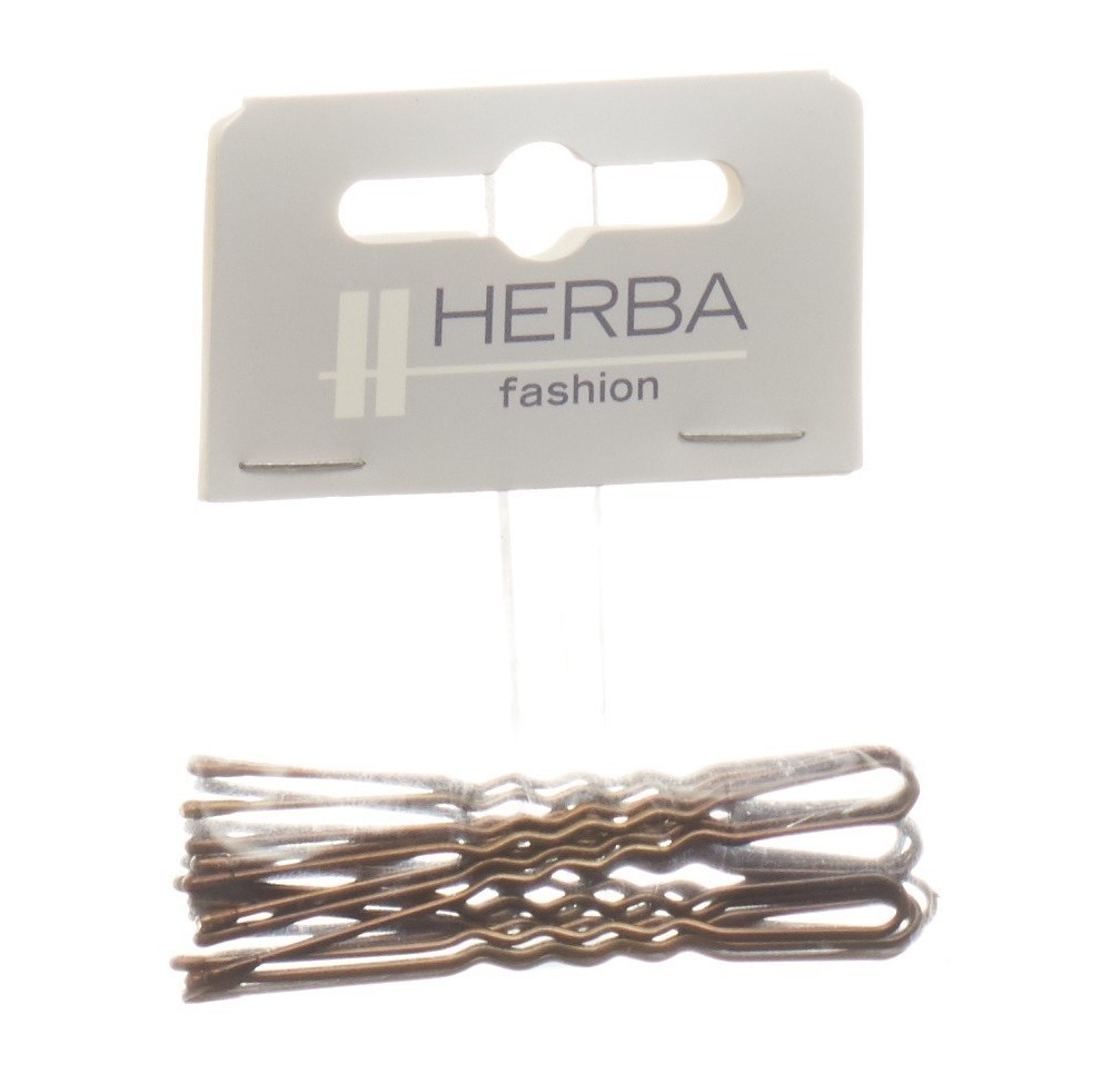 HERBA épingle à cheveux 6.5cm grand marron 12 pce