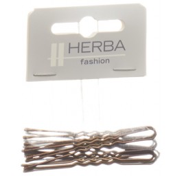 HERBA épingle à cheveux 6.5cm grand marron 12 pce