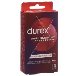 DUREX préservatif sensoriel extra lubrifié 10 pce