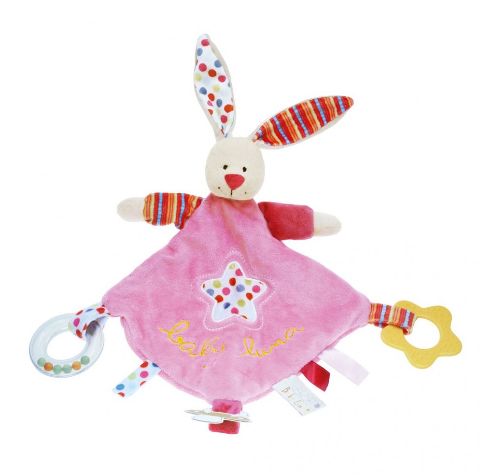 TOODO BABY LUNA Bunny doudou activités rose