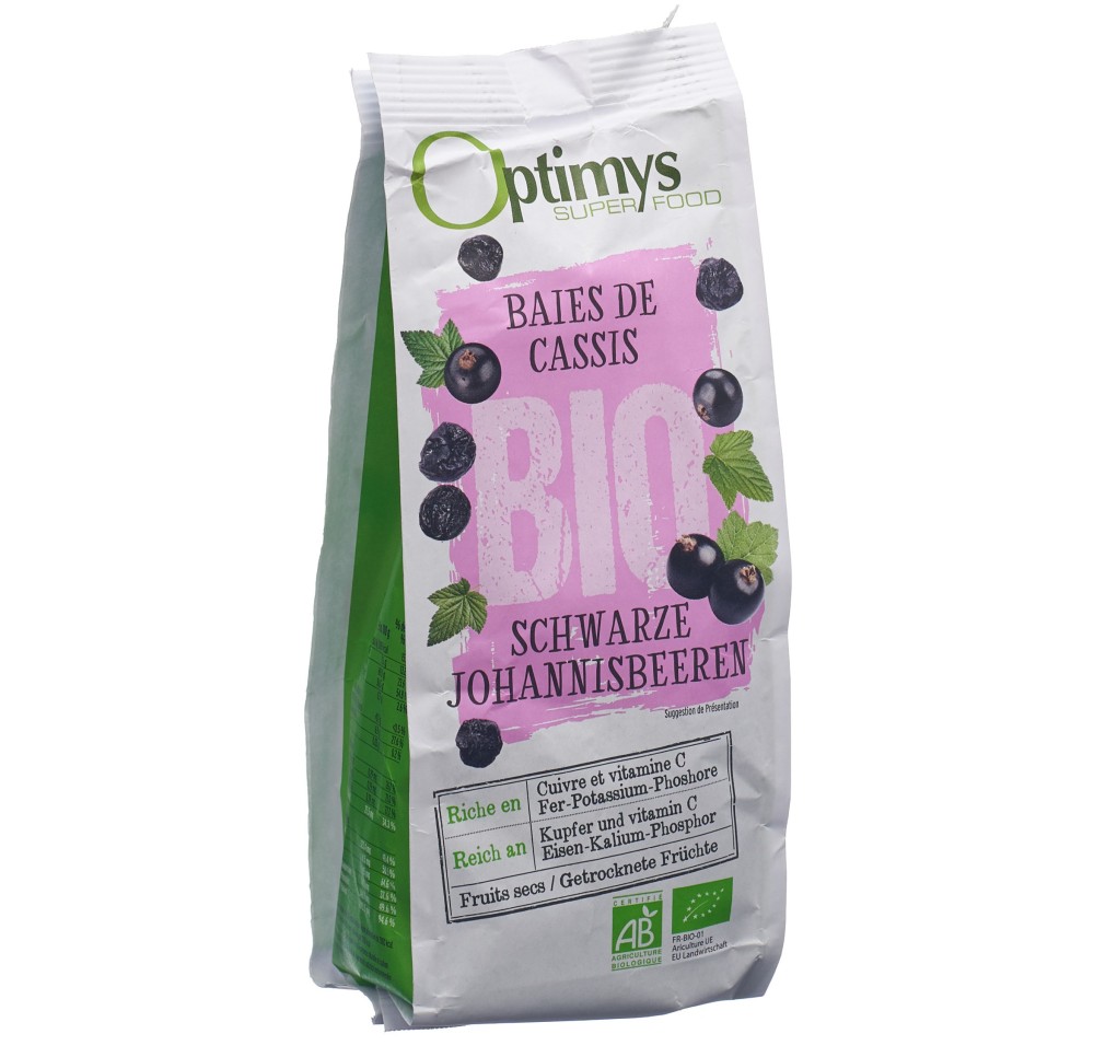 OPTIMYS baies de cassis bio 180 g OPTIMYS baies de cassis bio 180 g