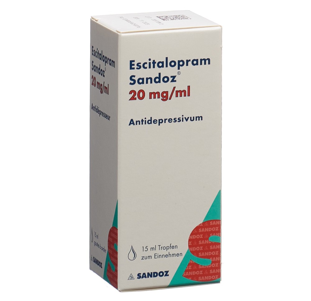ESCITALOPRAM Sandoz gouttes 20 mg/ml fl 15 ml ESCITALOPRAM Sandoz gouttes 20 mg/ml fl 15 ml