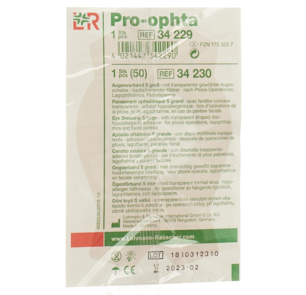PRO-OPHTA S compr oculaire L transparente PRO-OPHTA S compr oculaire L transparente