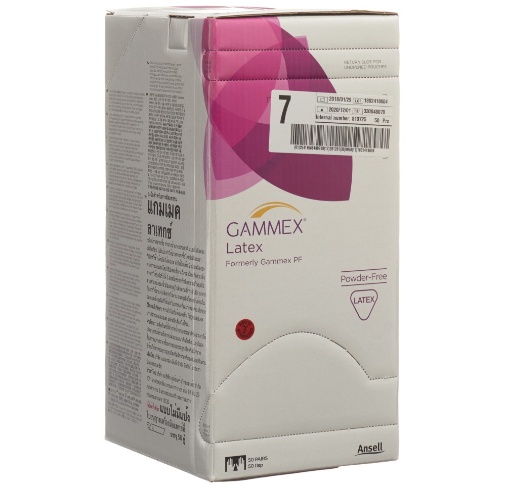 GAMMEX gants OP Latex Gr7 st non-poud 50 paire