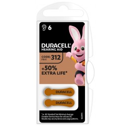 DURACELL pile EasyTab 312 Zinc Air D6 1.4V 6 pce