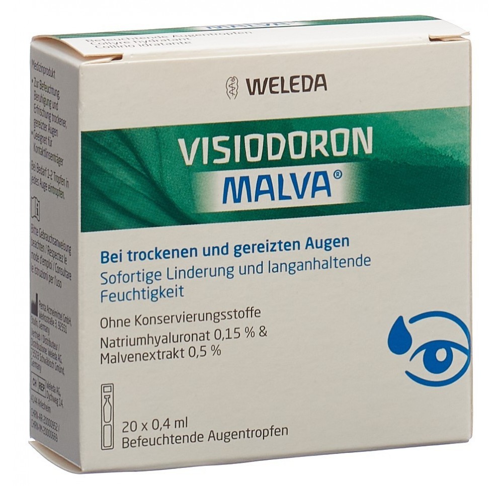 VISIODORON MALVA gtt opht 20 monodos 0.4 ml