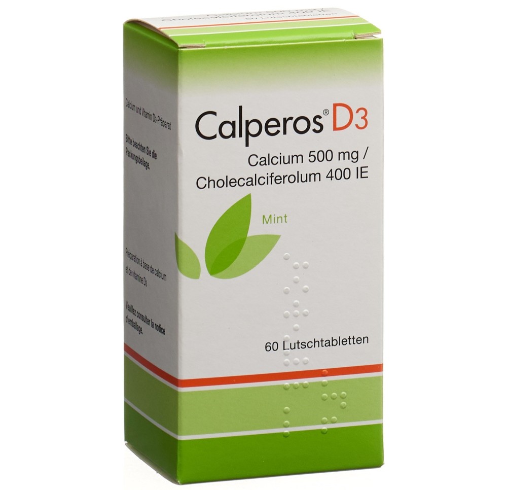 CALPEROS D3 cpr sucer menthe bte 60 pce