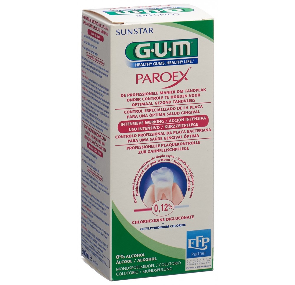 GUM Paroex bain bouche 0.12 % chlorhexidine 300 ml