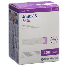 UNISTIK 3 lancettes Gentle 30G (1.5mm) 100 pce