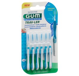 GUM Trav-Ler 1.6mm ISO5 con bleu 6 pce