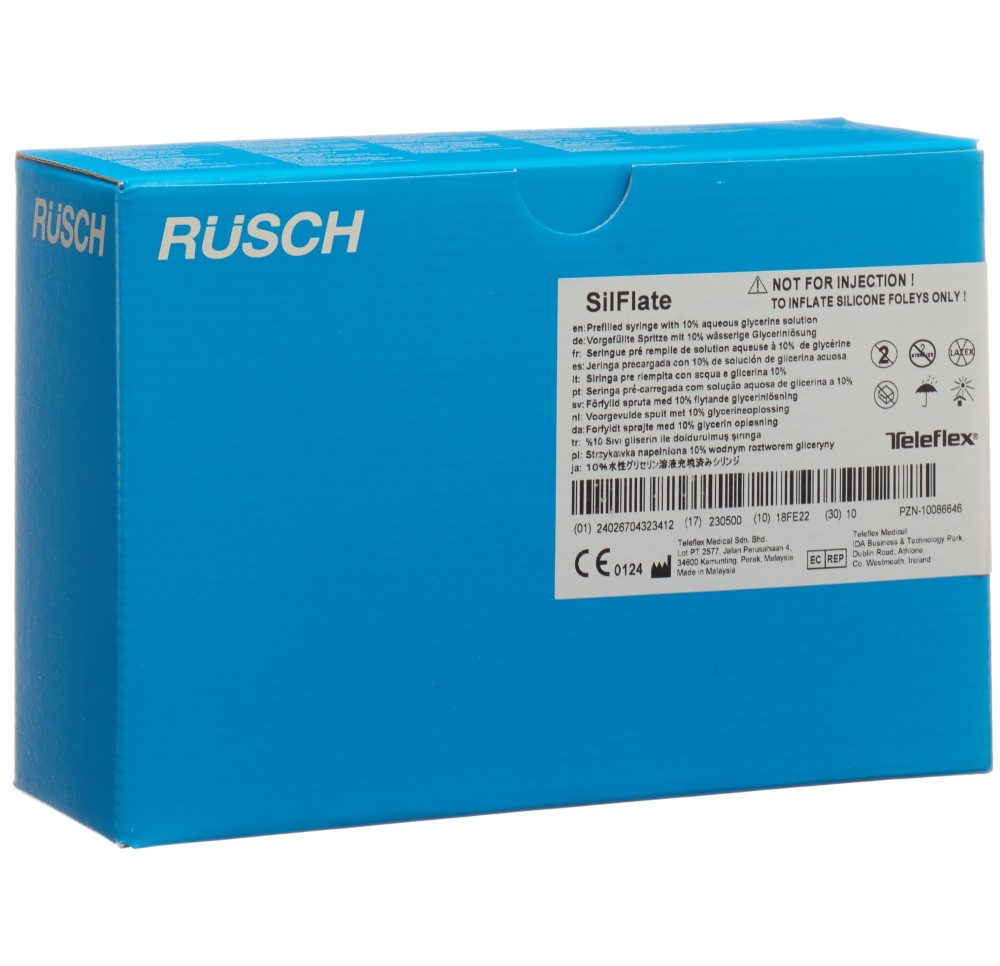RÜSCH SilFlate serin rempl sol aqu 10% glyc 10 pce