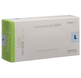 COSALINE Gants examen L Latex Sat bl non p 100 pce
