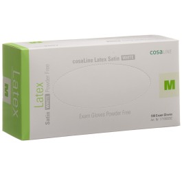 COSALINE Gants examen M Latex Sat bl non p 100 pce
