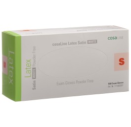 COSALINE Gants examen S Latex Sat bl non p 100 pce