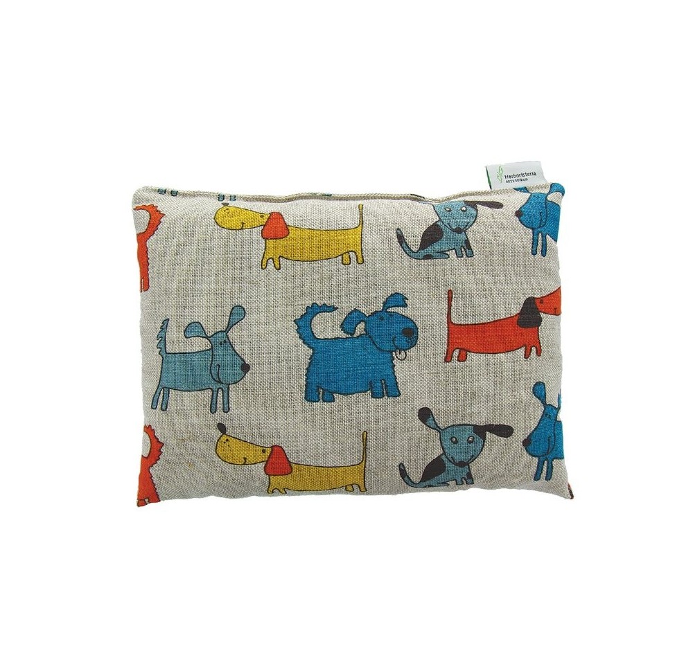 HERBORISTERIA coussin noyaux cerise anim chien