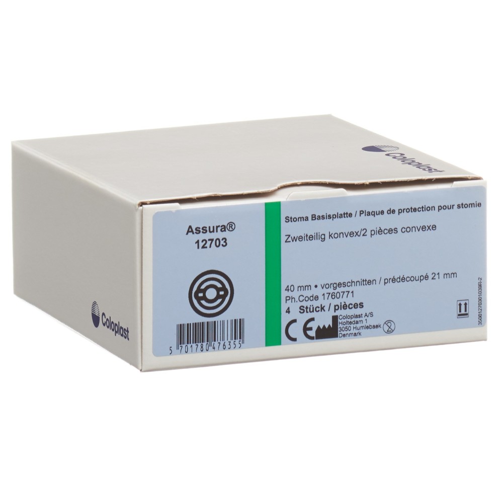 ASSURA plaque base 21/40mm convexe 4 pce ASSURA plaque base 21/40mm convexe 4 pce