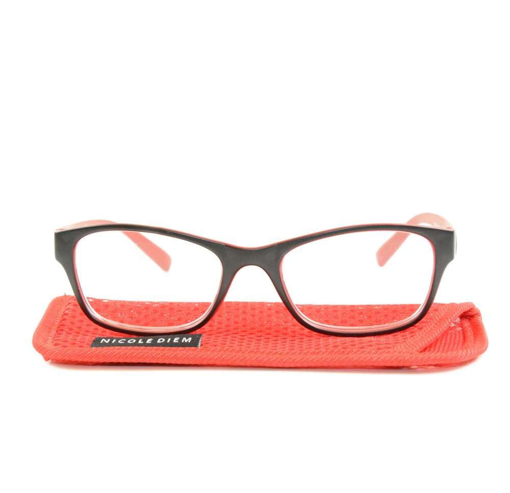 NICOLE DIEM lunettes lecture 3.50dpt Nic red-blk