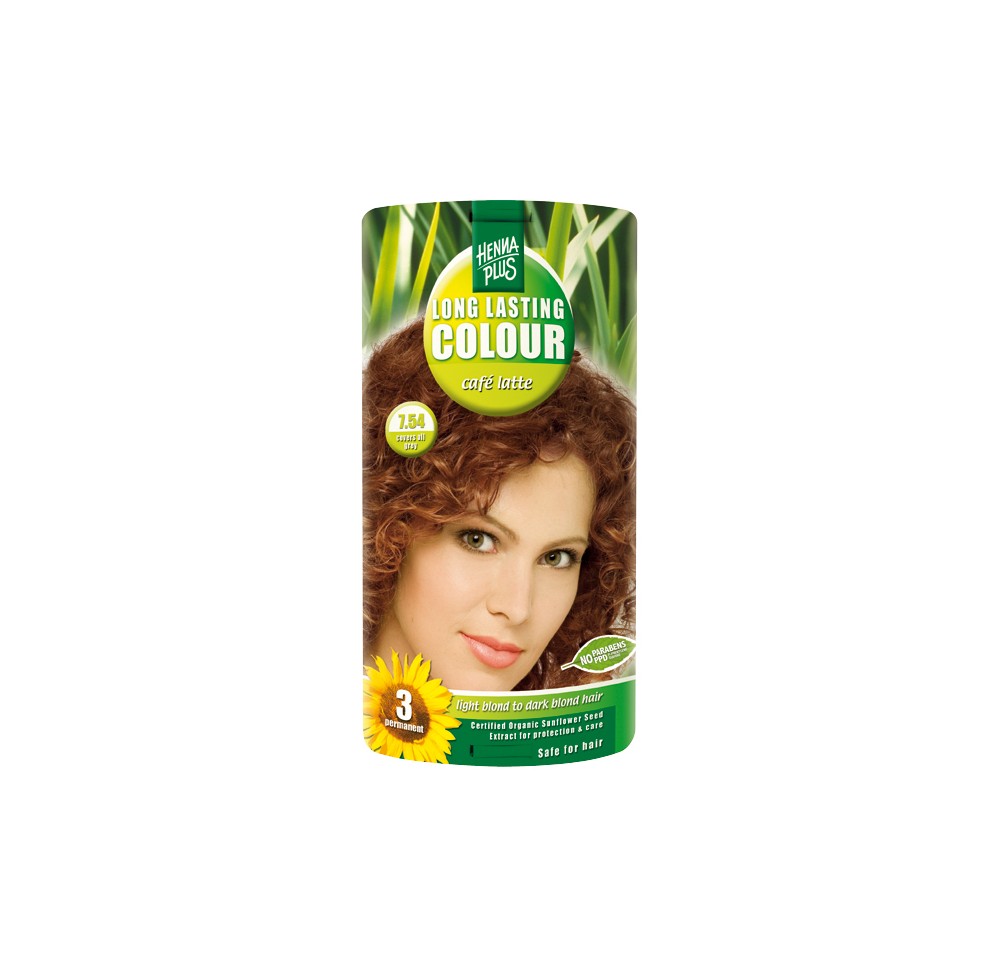HENNA PLUS Long Last Colour café au lait 7.54