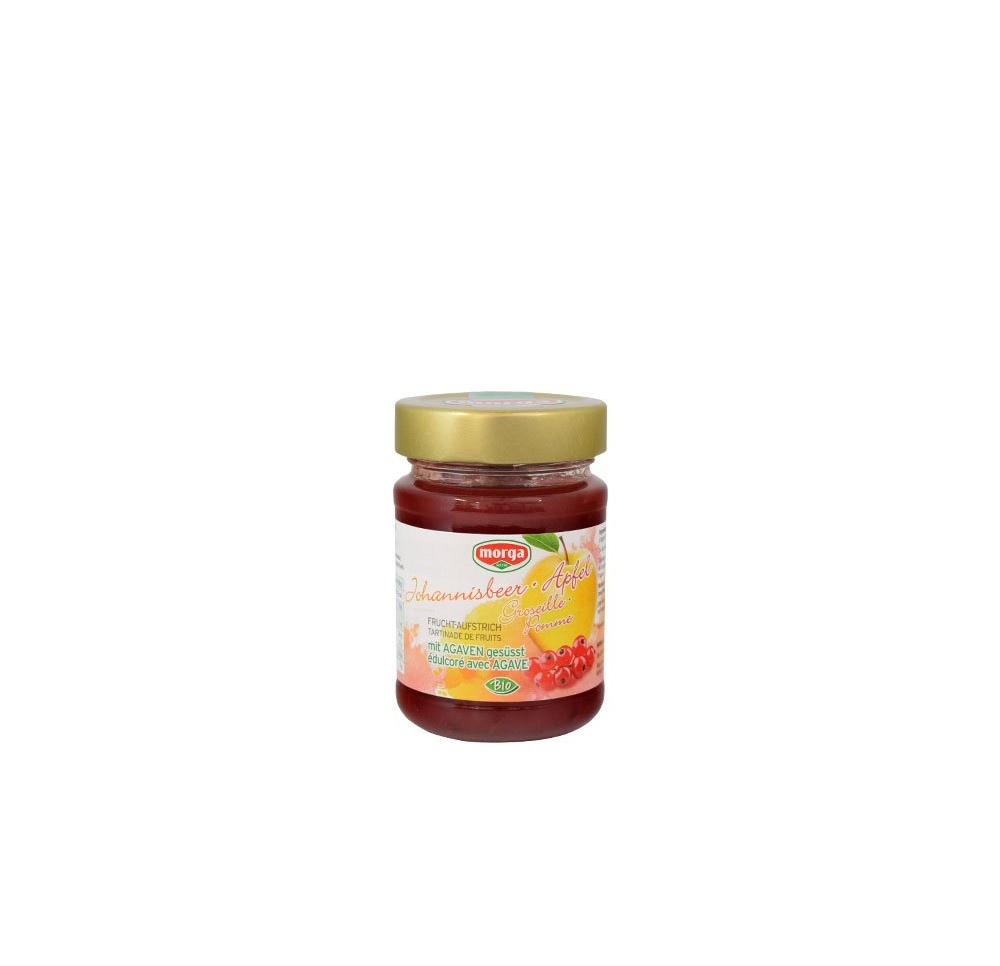 MORGA confitures fruits gros-pomme agave bio 175 g MORGA confitures fruits gros-pomme agave bio 175 g